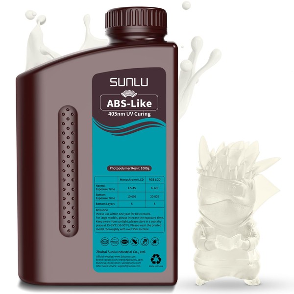 SUNLU 1000G ABS Like Resin for 3D Printer, 405nm UV