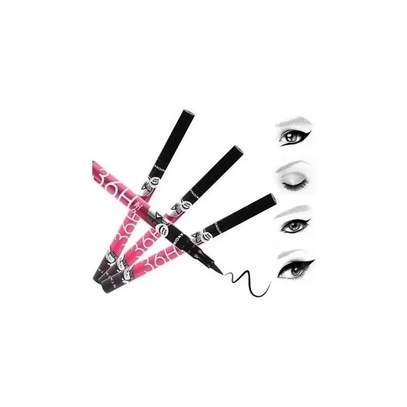 Huxia Beauty Delineador Tipo Plumon Para Ojos Negro Larga Duracion