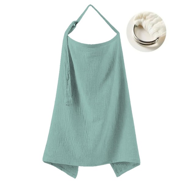 Neblueum Muslin Nursing Cover for Breastfeeding Moms - 100% Cotton