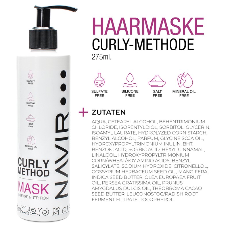 NAVIR Professional | Haarmaske ohne Sulfate, Parabene, Silikone oder Salze.