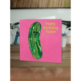 Brainbox Candy - Funny Birthday Card - Lucy Sparrow - Sew Your Soul - 'Pickle' - Cute Embossed Design - Humour Greeting Card - For Him Her Men Women Friends Partner