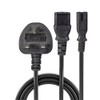Lindy 2.5m UK Mains 3 Pin Plug to IEC C13