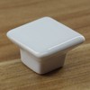 Zerniple White Ceramic Handle Pull Door knobs Cabinet Handles for