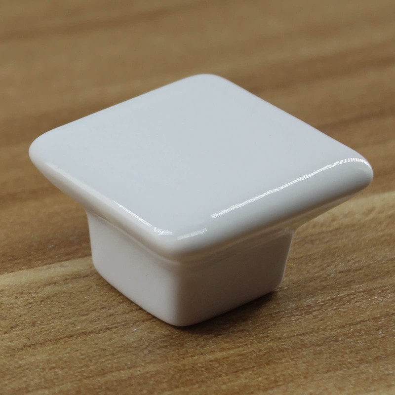 Zerniple White Ceramic Handle Pull Door knobs Cabinet Handles for