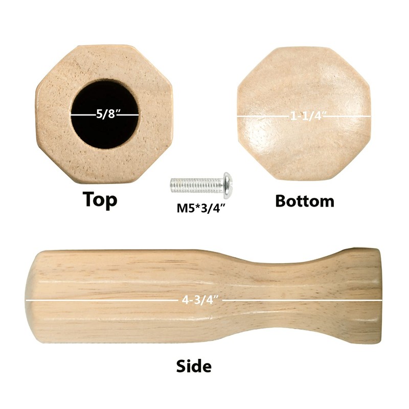 GAMESUN Soccer Table Handles, 5/8 inch Wooden Foosball Handle Grip,