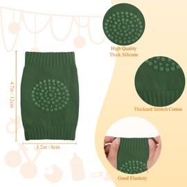 Haysandy 4 Pairs Baby Knee for Crawling Anti Slip Baby Crawling Pad Elastic Knee Sleeve Leg Toddler Warmer (Sweet Color)