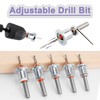 Treki 5Pcs Countersink Drill Bit Kit, 8mm Round Shank Adjustable