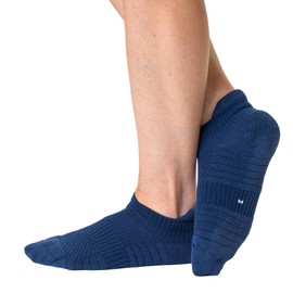 Viasox Ankle Compression Socks for Women & Men, 14 mmHg Support Improves Circulation, Extra Cushioned (US, Alpha, X-Large, Regular, Regular, Navy)