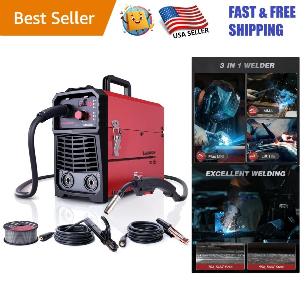 Unbranded Versatile 3-in-1 130A MIG/Lift TIG Welder - Lightweight and