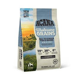 Acana Wholesome Grains Dry Dog Food, American Waters and Grains, Whole Saltwater Fish, Gluten Free, 4lb