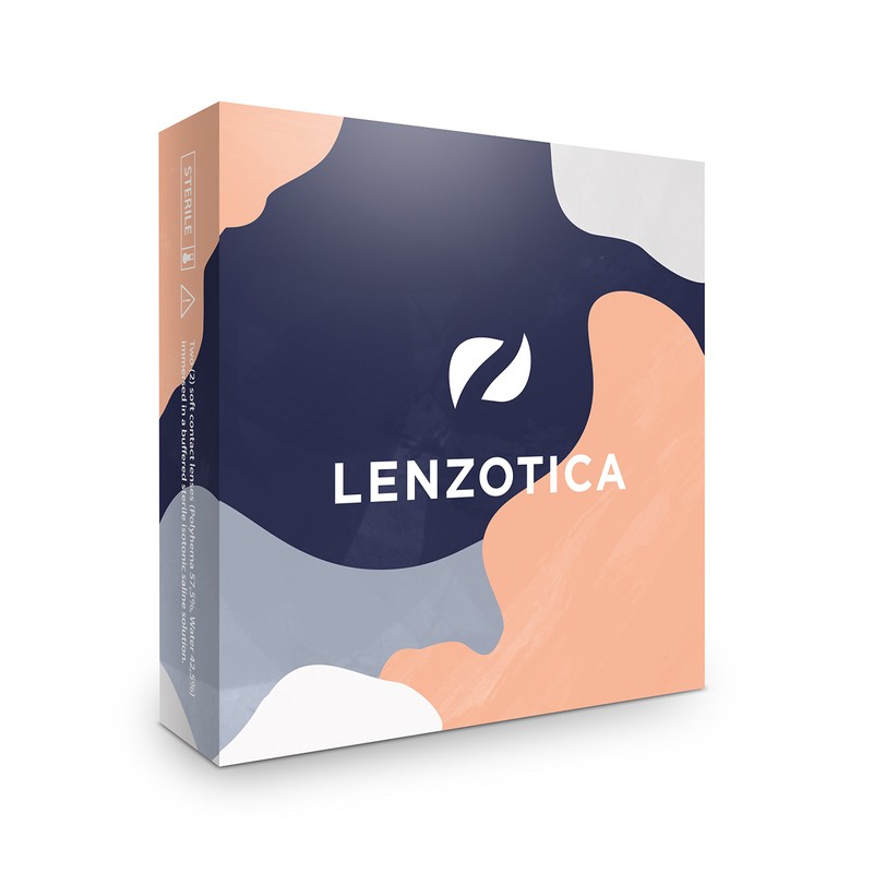 LENZOTICA Classic Braun, -0.75 Dioptrien, DIA 14.00, Monatslinsen, 2 Stück