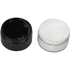 Kit de Pintura Facial de Halloween, Pinturas Blancas y Negras Altamente Pigmentadas para Fiestas de Disfraces DIY, Maquillaje de Payaso y Esqueleto