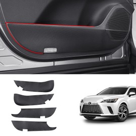 Suitable for Lexus RX Door Kick Protector, 2023 2024, RX350h, RX450h, RX500H, Front and Rear Door Panel Entry Protection Device, Interior Leather Sticker, (Carbon Fiber)