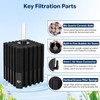 AQQA Aquarium Sponge Filter with Quartz Bio Media, Whisper Quiet