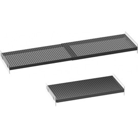 SlimmKISS Adjustable Closet Shelves Organizers, Expandable for Cabinet Rack Storage Wardrobe Tension Shelving for Pantry Cupboard Kitchen (2 Perforated, W:7.87" x L: 17" to 31")