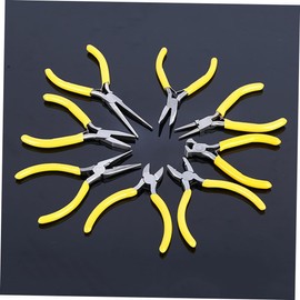 Mipcase 8Pcs Mini Pliers Durable Steel Needle Nose Craft Tools for DIY Jewelry Making Wire Work and Repairs Comfortable Grip Spring Loaded Design