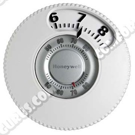 Honeywell T87N1026 Easy To See Round Single Stage 24V Thermostat