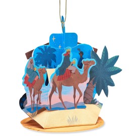 American Greetings Religious Pop Up Christmas Ornament Keepsake with Envelope for Storing (Manger)