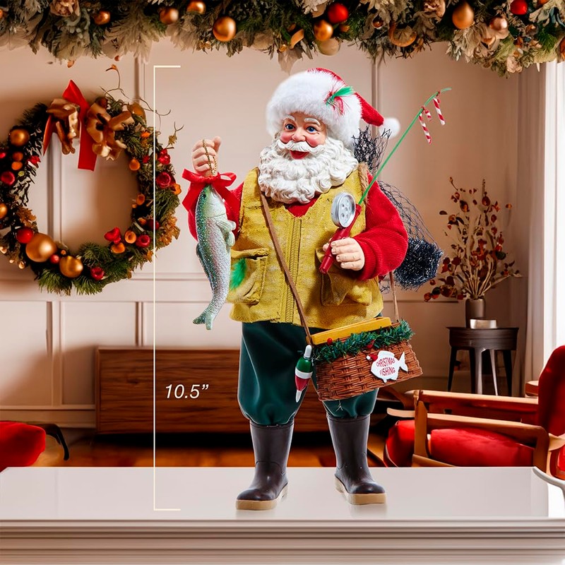 Kurt Adler 10.5-inch Fabriché™ Fisherman Santa