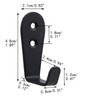 Mokife 6 Pack Black Coat Hooks Heavy Duty, Wall Mounted