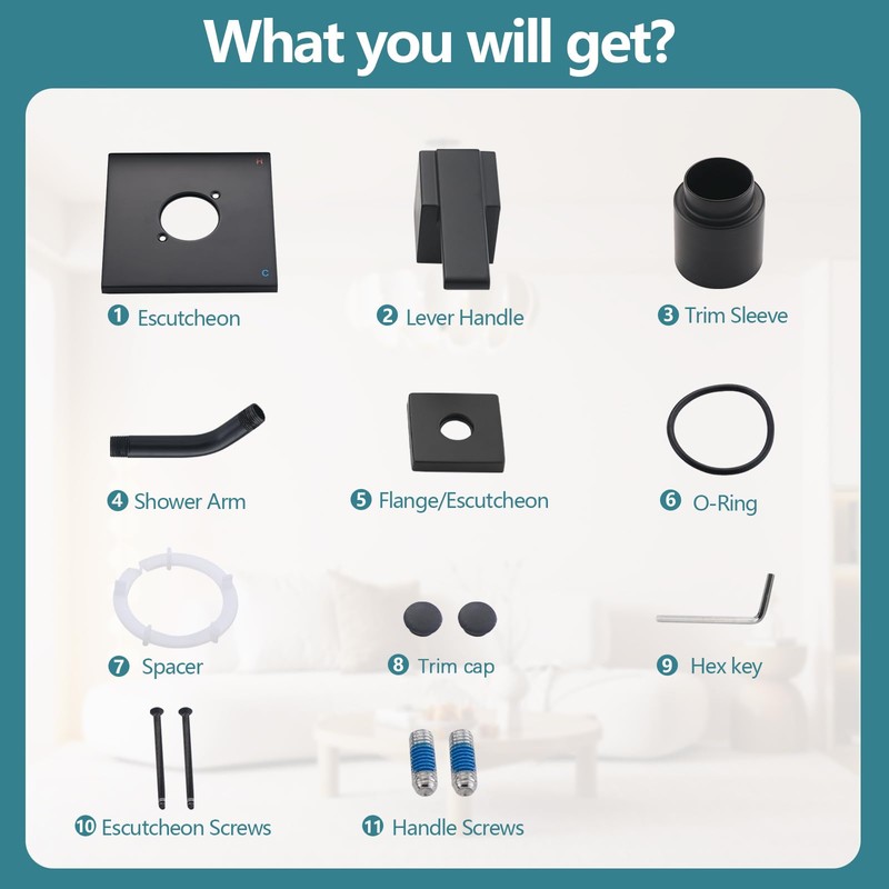 Replacement for Delta 13/14 Series Shower Faucet Trim Kit, Shower