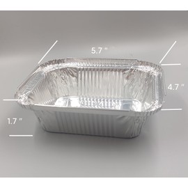 40 Pack Disposable Aluminum Foil Pans 4.5X5.5 with lids, Half Size Chafing Dishes, Heavy Duty Baking Trays for Roasting and Cooking (4.5X5.5, 40 pack)