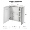 Mepplzian Large LED Bathroom Mirror Cabinet Touch Switch 3 Colors