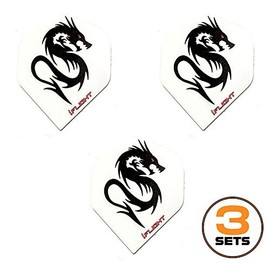Designa Black Dragon Good Fortune 100 Micron Strong Dart Flights (3 Sets - 9 Flights)