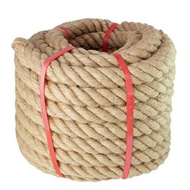 Manila Rope- (1-1/2 Inch x 50 Feet), Twisted Manila Rope Thick Jute Rope 1.5in for Landscaping, Crafts,Sporting,Marine,Projects and Tie-Downs