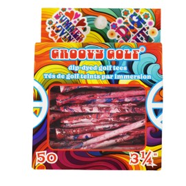 JEF WORLD OF GOLF 2 3/4" Red Dip Dye Tees 50Pk