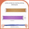 Pinkiou 3 Pieces Shower Sponge with Handle, African Exfoliating Net