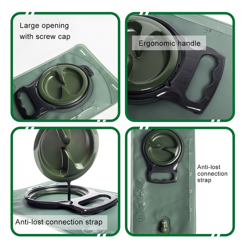 2.5L Hydration Bladder Leakproof Water Bladder Hydration Reservoir for Camping
