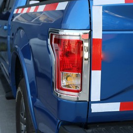 JIEOSDIN Car Accessories Exterior Tail Light Lamp Surround Cover Trims Frame Chrome Fit for Ford F150 2015 2016 2017 2018 2019 ABS 2 PCS