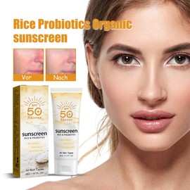 Soleneva Reis Sonnenschutz Gesicht, Sunscreen SPF 50 gegen UVA & UVB, Leichte Sonnencreme 50 für Gesicht & Körper, Sonnenschutzmittel mit LSF 50, Sun Rice Moisturizer, Hautpflege & After Sun Pflege