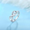 Starchenie Infinity Ring 925 Sterling Silver Heart-shaped Zirconia Wedding Ring
