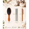 Angootao 3Pcs Natural Boar Bristle Dog Grooming Brush Set