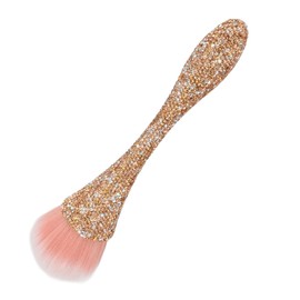 Nail Art Dust Remover Brush, Nail Dust Powder Brush Prevent Deformation for Loose Powder (Yellow)