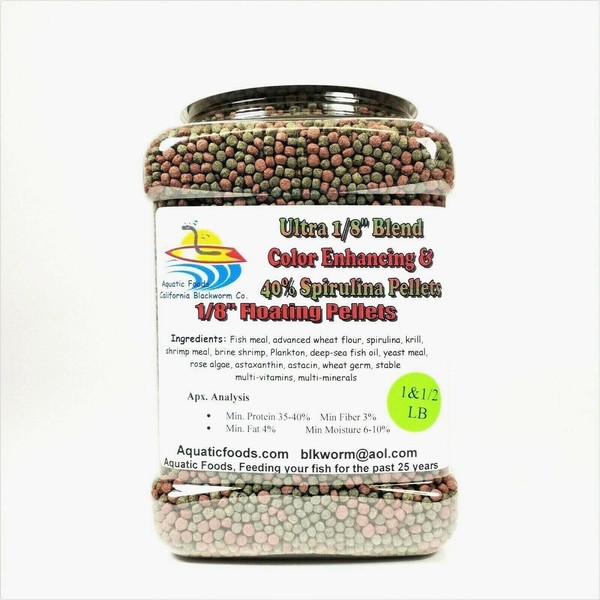 Aquatic Foods Inc. Ultra Blend 3mm - 1/8" Ultra Color