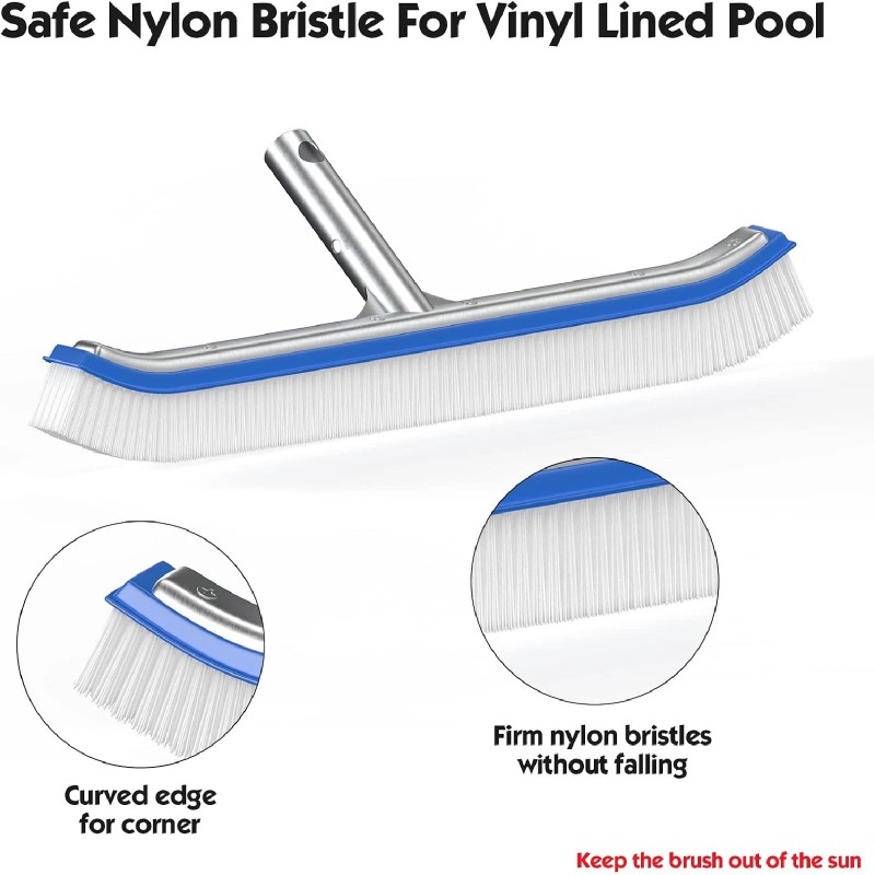 Nicecho 72" long pole Swimming Pool cleaning Brush + 18"