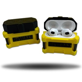 Dewalt Style AirPods Pro 2 Case Cover, Protective Airpod Case for AirPods Pro and AirPods 4, Durable Shockproof Design with Secure Fit, Easy Access to Charging Port - Made in Canada