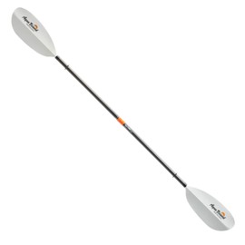 AQUA BOUND Manta Ray Hybrid Kayak Paddle - Carbon Shaft/Composite Blade, 2 Piece (Posi-Lok), White, 230 cm