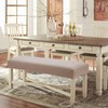 Fuloon Waterproof Dining Bench Cover, Removable Bench Slipcover Washable Bench