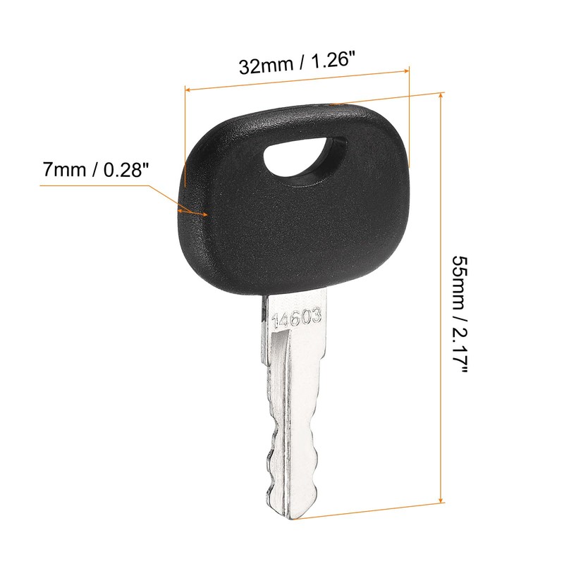 sourcing map Equipment Key Machines Ignition Key for Excavator (Part