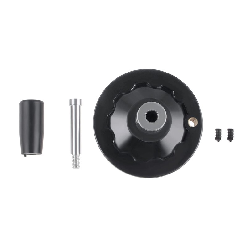 CNCMANS hand wheel with Revolving Handle Grip 80mm Diameter 10mm