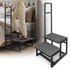 2-Step Stool with Handle for Elderly, Heavy Duty Non-Slip Step