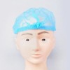 HOTWE Disposable Non-woven Caps, 100pcs Blue Elastic Hair Net for