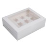 6PCS Set Cupcake Container 12 Holes Cardbord Bakery Pastry Carrier