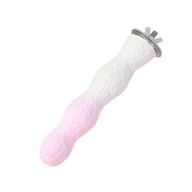 Bird Perches for Cage, Abrasive Surface High Calcium Mineral Parrot Perch Stand - Bird Nail File for Claw & Beak Health, Colorful Ceramic Bird Cage Accessories (Pink, Coral)