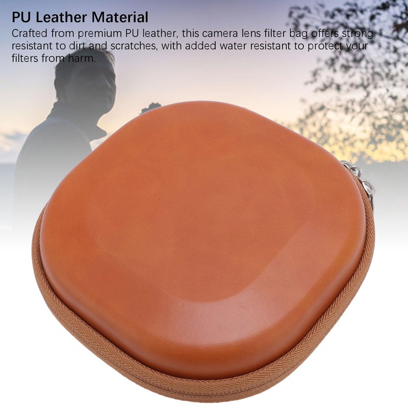 Camera Filter Pouch, PU Leather 5 Layers Lens Filter Case