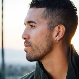 PRAYMOS Viking Runes Earrings for Men Women 925 Sterling Silver Hoop Earrings Men Hypoallergenic Earrings for Sensitive Ears, Cubic Zirconia